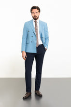 Load image into Gallery viewer, Oliver Slim Fit Blue Double Breasted Blazer
