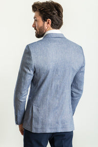 Oliver Slim Fit Blue Plaid Blazer