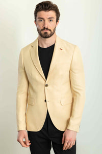 Tyler Slim Fit Beige Blazer