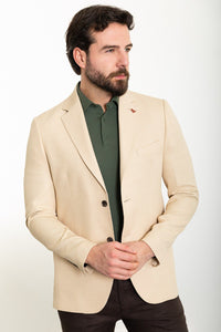 Tyler Slim Fit Beige Blazer