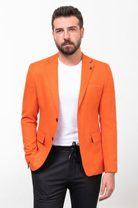 Tyler Slim Fit Orange Blazer