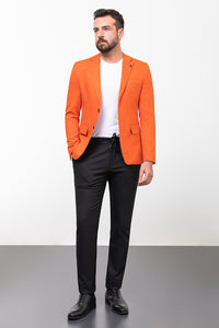 Tyler Slim Fit Orange Blazer