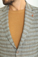 Load image into Gallery viewer, Tyler Slim Fit Grey Yellow Blazer
