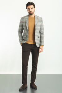 Tyler Slim Fit Grey Yellow Blazer