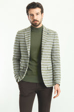 Load image into Gallery viewer, Tyler Slim Fit Green Patterned Blazer
