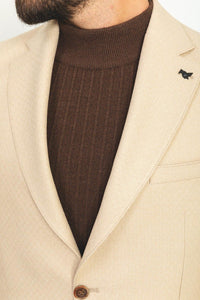 Tyler Slim Fit Beige Blazer