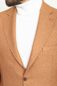 Tyler Slim Fit Camel Blazer