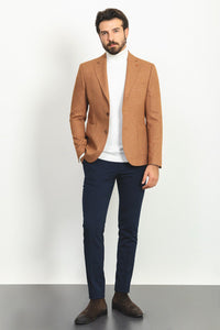 Tyler Slim Fit Camel Blazer