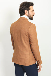 Tyler Slim Fit Camel Blazer