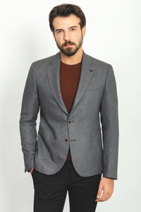 Tyler Slim Fit Charcoal Blazer