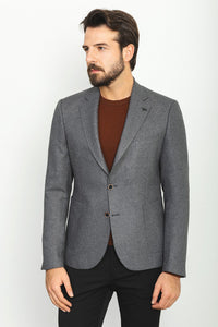 Tyler Slim Fit Charcoal Blazer