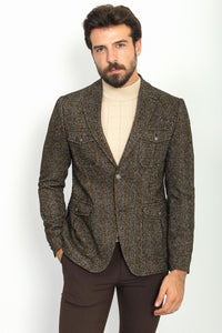 Tyler Slim Fit Brown Blazer