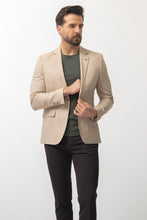 Load image into Gallery viewer, Tyler Slim Fit Beige Plaid Blazer
