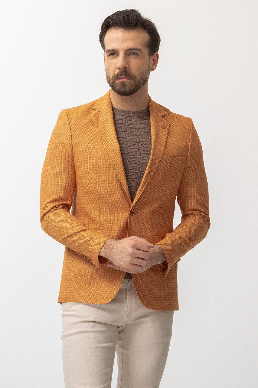 Tyler Slim Fit Mustard Blazer