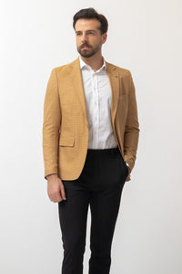 Tyler Slim Fit Yellow Blazer