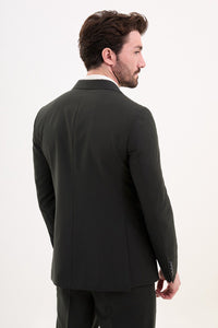 Tyler Slim Fit Black Double Breasted Blazer