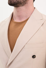 Load image into Gallery viewer, Tyler Slim Fit Beige Double Breasted Blazer
