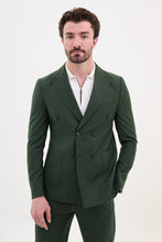 Load image into Gallery viewer, Tyler Slim Fit Khaki Double Breasted Blazer
