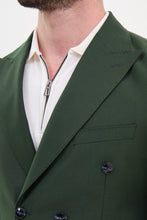 Load image into Gallery viewer, Tyler Slim Fit Khaki Double Breasted Blazer
