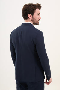 Tyler Slim Fit Navy Double Breasted Blazer