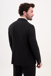 Tyler Slim Fit Black Double Breasted Blazer