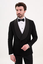 Load image into Gallery viewer, Tyler Slim Fit Black Wedding Tux/Suit
