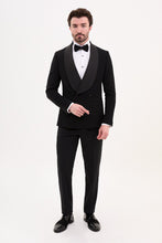 Load image into Gallery viewer, Tyler Slim Fit Black Wedding Tux/Suit
