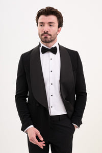 Tyler Slim Fit Black Wedding Tux/Suit