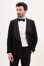 Load image into Gallery viewer, Tyler Slim Fit Black Stripe Lapeled Tux/Suit
