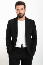 Load image into Gallery viewer, Tyler Slim Fit Black Suit
