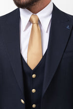 Load image into Gallery viewer, Tyler Slim Fit Navy Blue Vested Suit
