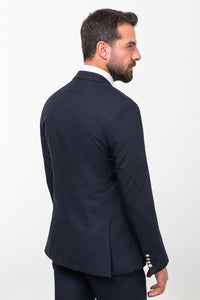 Tyler Slim Fit Navy Blue Vested Suit