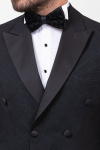 Tyler Slim Fit Black Vested Party Tuxedo