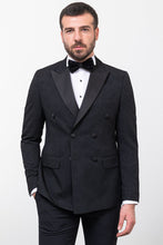 Load image into Gallery viewer, Tyler Slim Fit Black Vested Party Tuxedo
