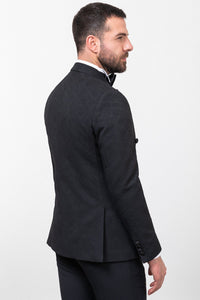 Tyler Slim Fit Black Vested Party Tuxedo