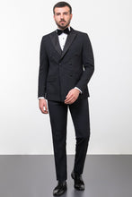 Load image into Gallery viewer, Tyler Slim Fit Black Vested Party Tuxedo
