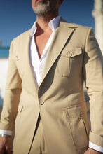 Load image into Gallery viewer, Tyler Slim Fit Special Designed Beige Suit
