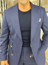 Load image into Gallery viewer, Tyler Slim Fit Special Designed Navy Blue Suit
