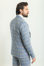 Load image into Gallery viewer, Liam Slim Fit Blue Vested Suit
