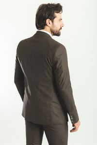 Liam Slim Fit Brown Vested Suit