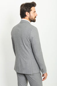 Liam Slim Fit Grey Double Breasted Vested Suit