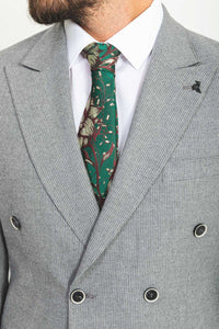 Liam Slim Fit Grey Double Breasted Vested Suit