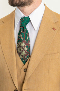 Liam Slim Fit Mustard Colored Vested Suit