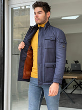 Load image into Gallery viewer, James Special Edition Bag Pocket Navy Coat
