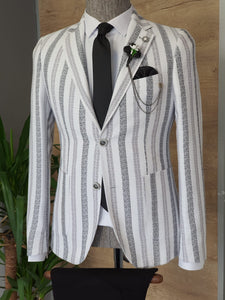 Everson Special Edition Striped Suit Combination with Shoes (Entire Set)