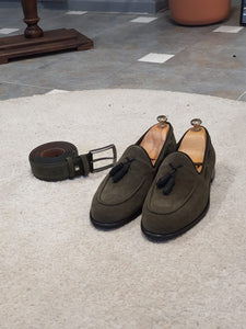 Vince Sardinelli Special Edition Khaki Suede Shoes