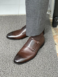 Reese Special Edition Double Buckled Brown Classic Leather Shoes
