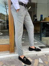 Load image into Gallery viewer, Morrison Slim Fit Linen Grey Pants
