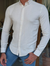 Load image into Gallery viewer, Lucas Slim Fit Beige Linen Shirt
