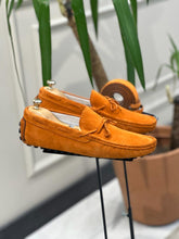 Load image into Gallery viewer, Brad New Season Rubber Sole Suede Leather Orange Loafer
